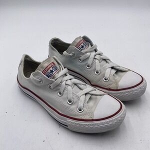 Converse Shoes Chuck Taylor All Star Low Classic White Red‎ Womens 6 Clean M7652